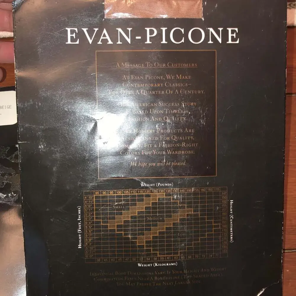NWT vintage Evan-Picone nylon teddy hose thigh highs. 2 pairs size small